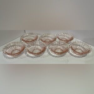 Antique Jeannette Glass Company Depression Glass Pinwheel Bowls